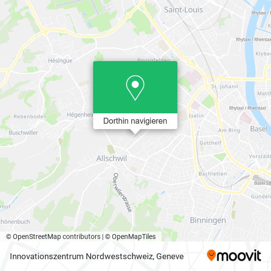 Innovationszentrum Nordwestschweiz Karte