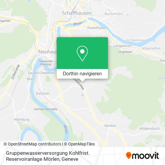 Gruppenwasserversorgung Kohlfrist. Reservoiranlage Mörlen Karte