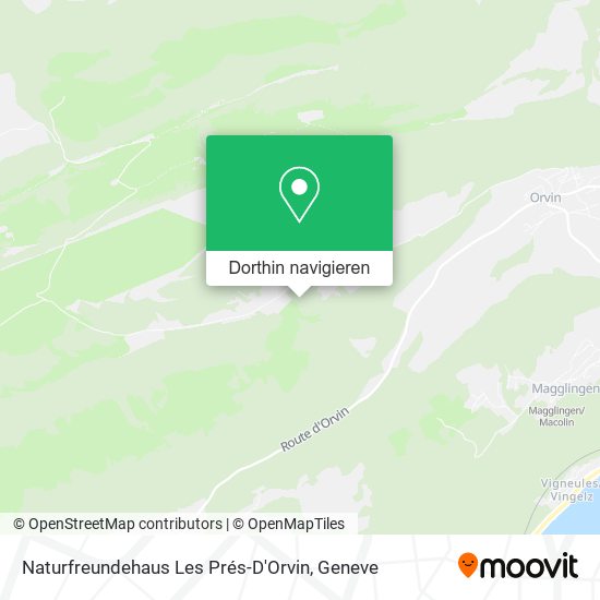 Naturfreundehaus Les Prés-D'Orvin Karte