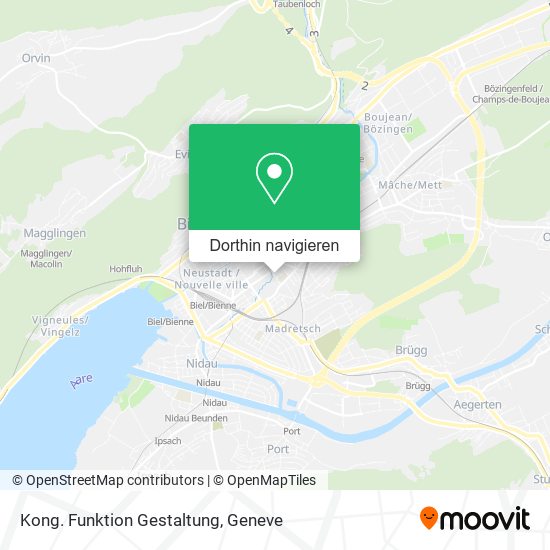 Kong. Funktion Gestaltung Karte