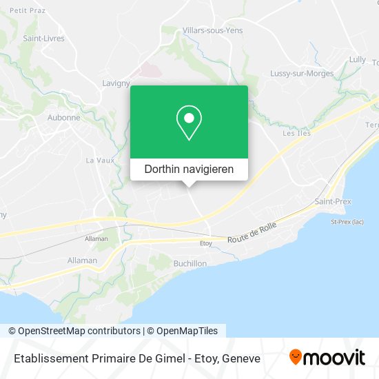Etablissement Primaire De Gimel - Etoy Karte