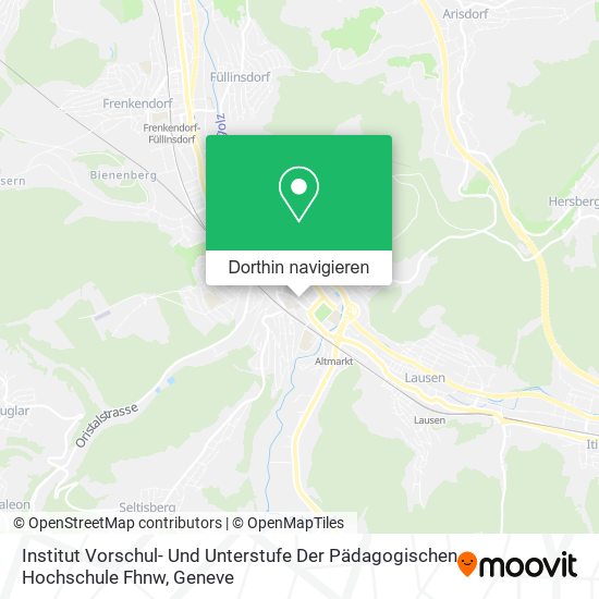 Institut Vorschul- Und Unterstufe Der Pädagogischen Hochschule Fhnw Karte