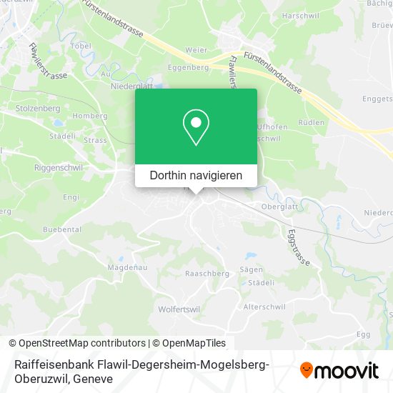 Raiffeisenbank Flawil-Degersheim-Mogelsberg-Oberuzwil Karte