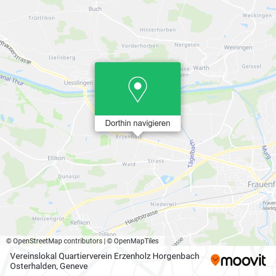 Vereinslokal Quartierverein Erzenholz Horgenbach Osterhalden Karte