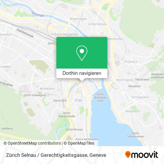 Zürich Selnau / Gerechtigkeitsgasse Karte