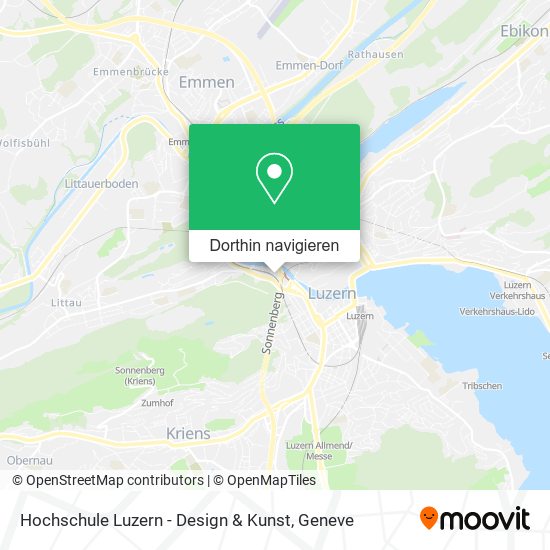 Hochschule Luzern - Design & Kunst Karte