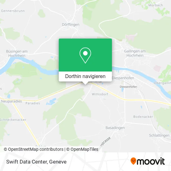 Swift Data Center Karte