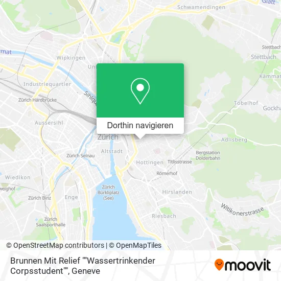 Brunnen Mit Relief ""Wassertrinkender Corpsstudent"" Karte