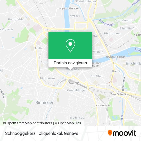 Schnooggekerzli Cliquenlokal Karte
