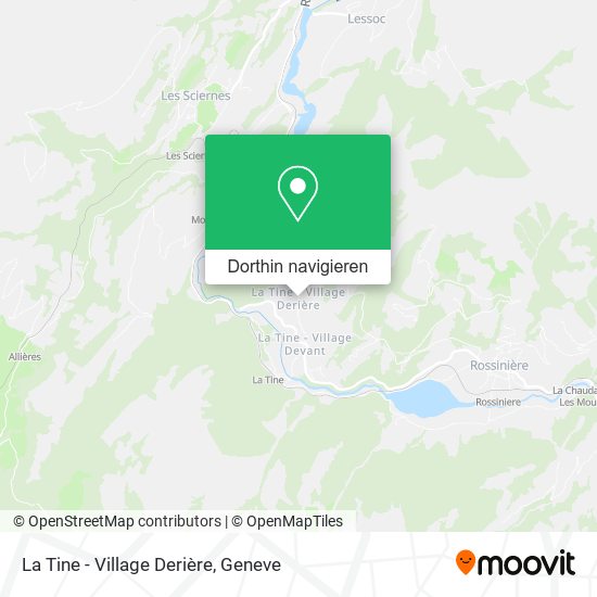La Tine - Village Derière Karte