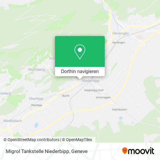 Migrol Tankstelle Niederbipp Karte