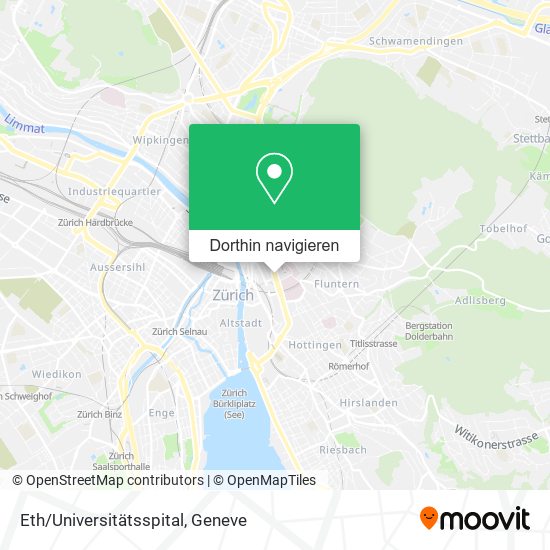 Eth/Universitätsspital Karte