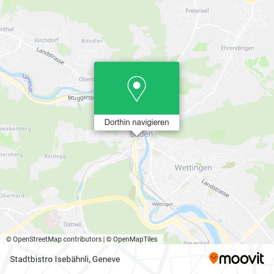 Stadtbistro Isebähnli Karte