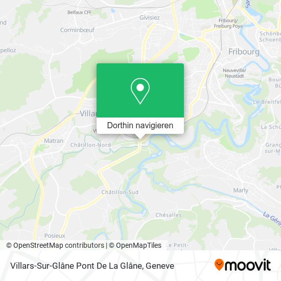 Villars-Sur-Glâne Pont De La Glâne Karte