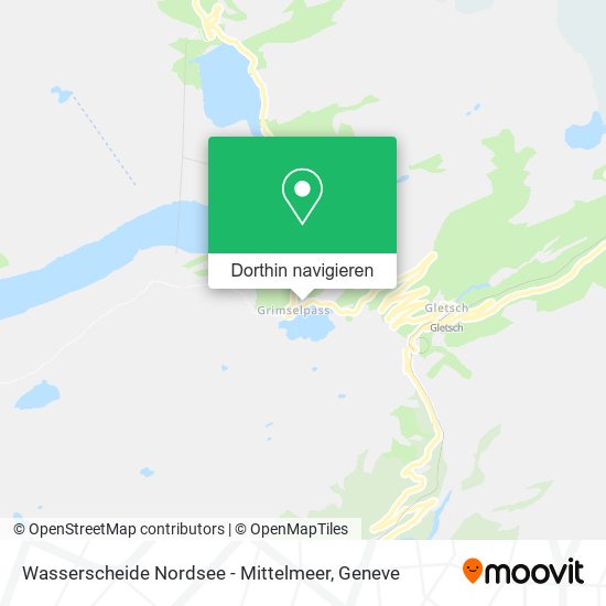 Wasserscheide Nordsee - Mittelmeer Karte