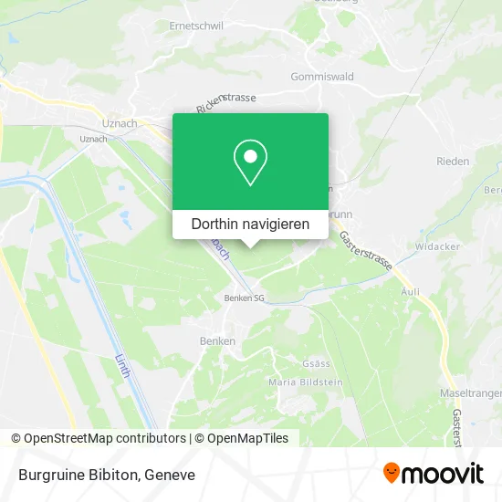 Burgruine Bibiton Karte