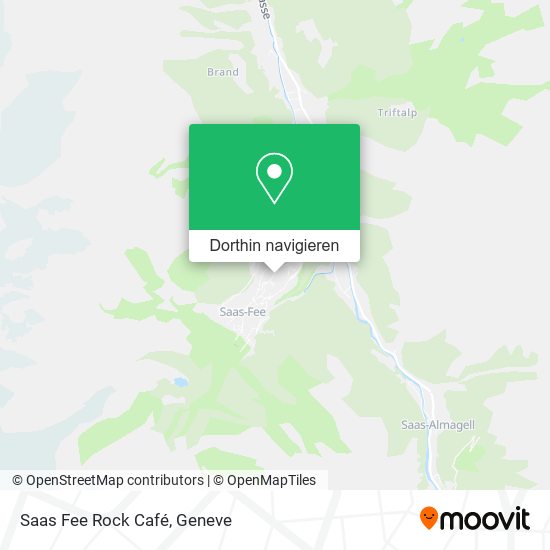 Saas Fee Rock Café Karte