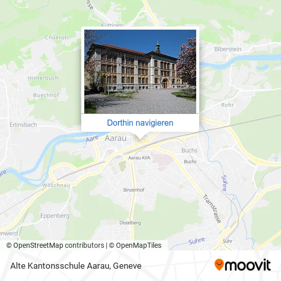 Alte Kantonsschule Aarau Karte