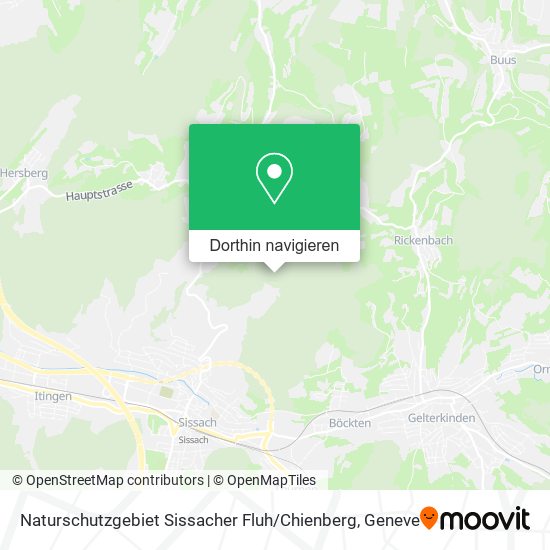 Naturschutzgebiet Sissacher Fluh / Chienberg Karte