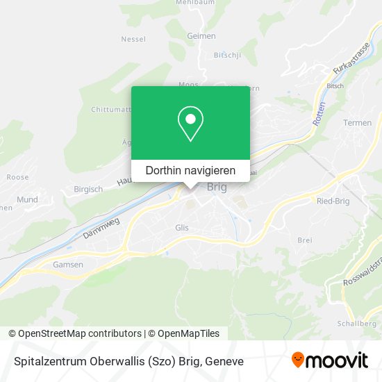 Spitalzentrum Oberwallis (Szo) Brig Karte