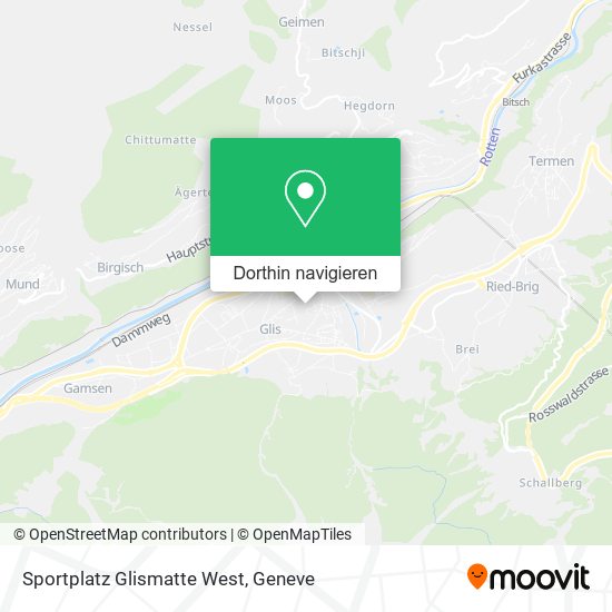 Sportplatz Glismatte West Karte