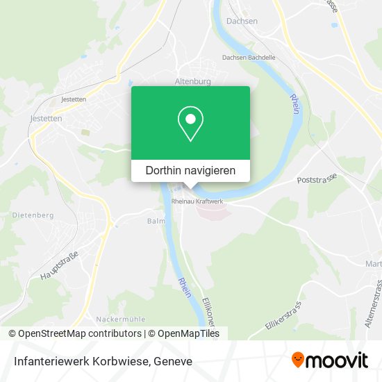 Infanteriewerk Korbwiese Karte