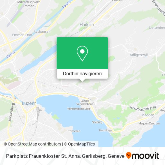 Parkplatz Frauenkloster St. Anna, Gerlisberg Karte