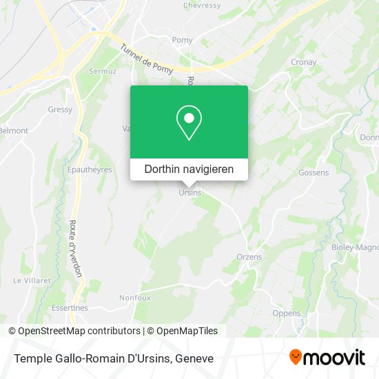 Temple Gallo-Romain D'Ursins Karte