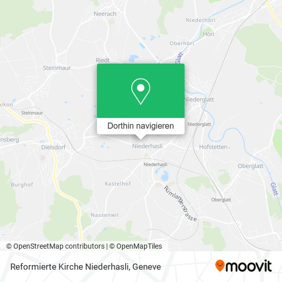Reformierte Kirche Niederhasli Karte