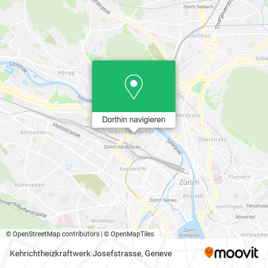 Kehrichtheizkraftwerk Josefstrasse Karte