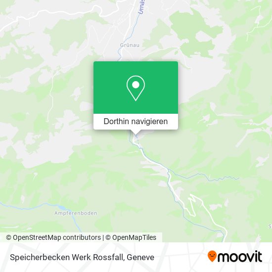 Speicherbecken Werk Rossfall Karte