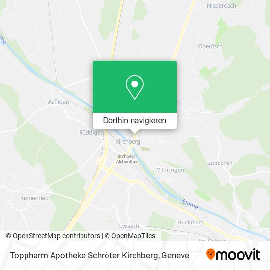 Toppharm Apotheke Schröter Kirchberg Karte