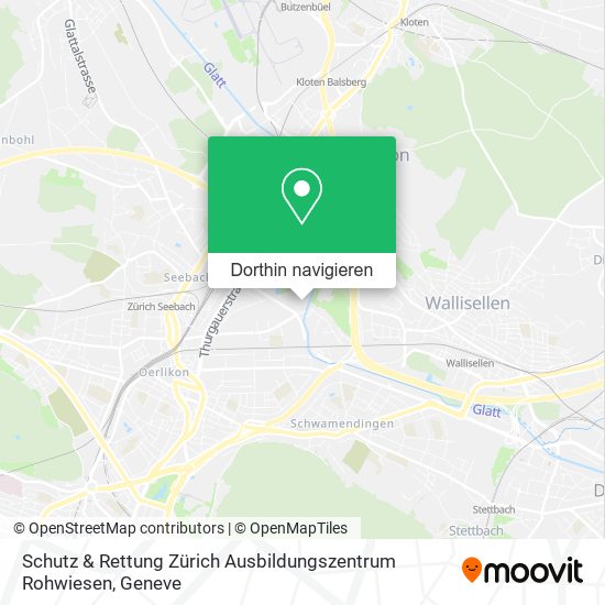 Schutz & Rettung Zürich Ausbildungszentrum Rohwiesen Karte