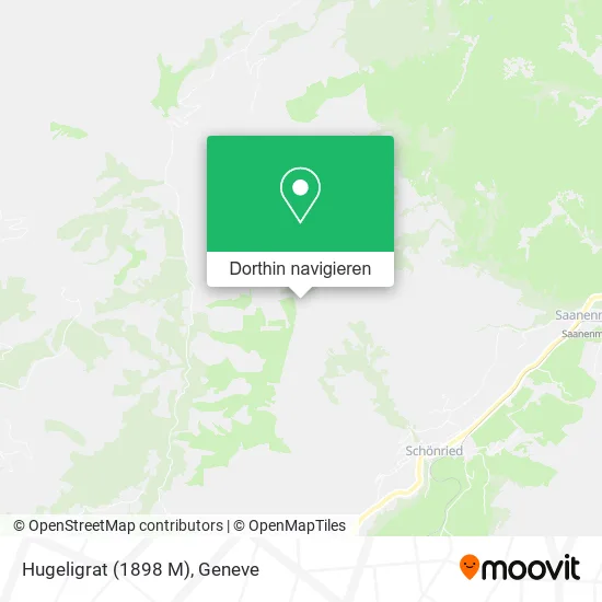 Hugeligrat (1898 M) Karte