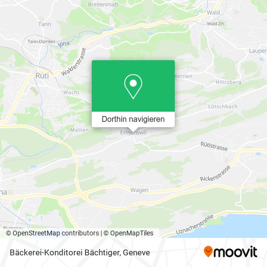 Bäckerei-Konditorei Bächtiger Karte