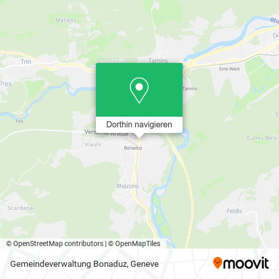 Gemeindeverwaltung Bonaduz Karte