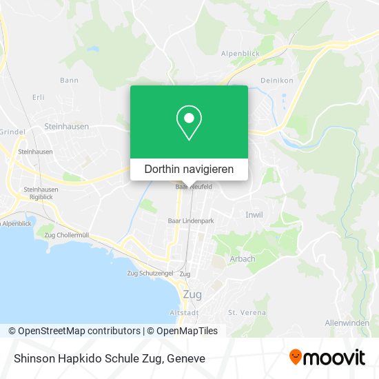 Shinson Hapkido Schule Zug Karte