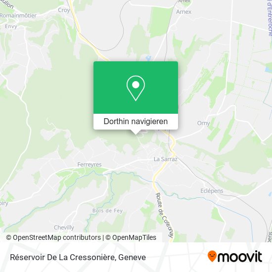 Réservoir De La Cressonière Karte