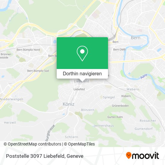 Poststelle 3097 Liebefeld Karte