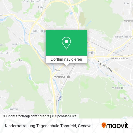 Kinderbetreuung Tagesschule Tössfeld Karte