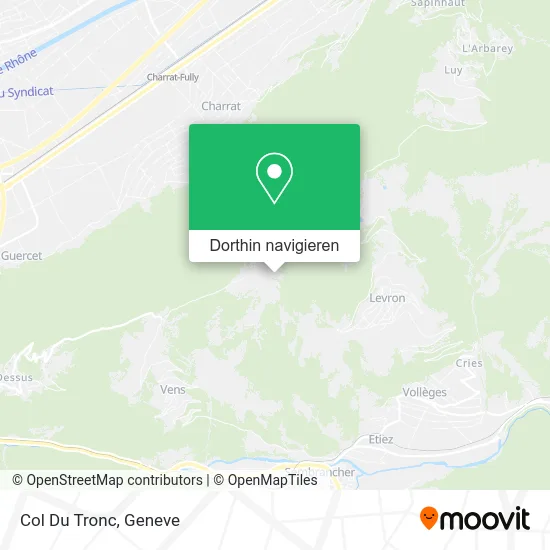 Col Du Tronc Karte