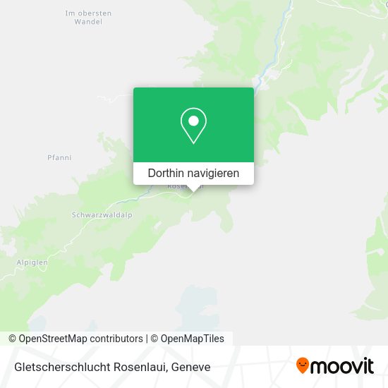 Gletscherschlucht Rosenlaui Karte