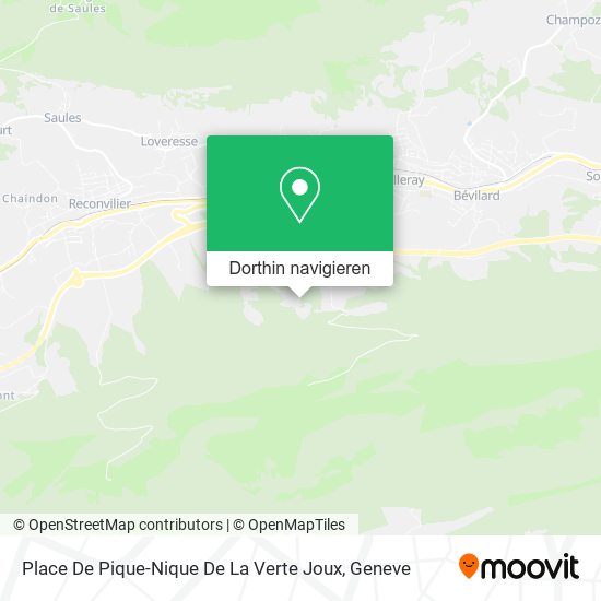 Place De Pique-Nique De La Verte Joux Karte