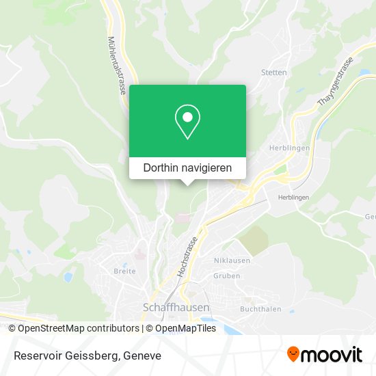 Reservoir Geissberg Karte