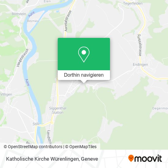 Katholische Kirche Würenlingen Karte