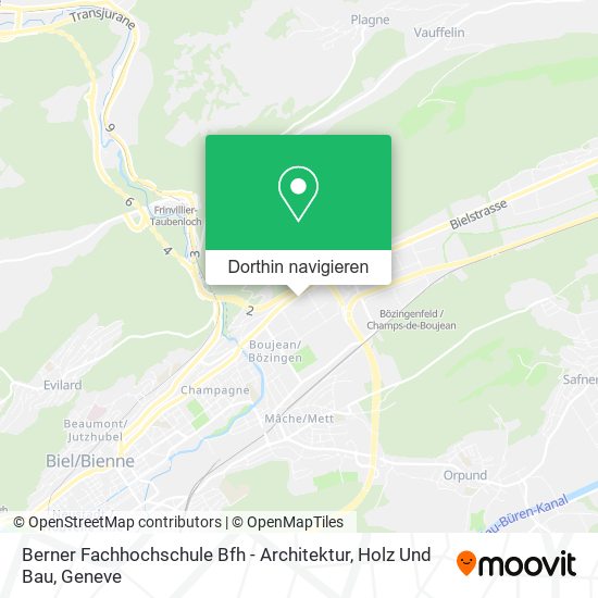 Berner Fachhochschule Bfh - Architektur, Holz Und Bau Karte