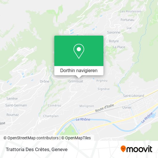 Trattoria Des Crêtes Karte