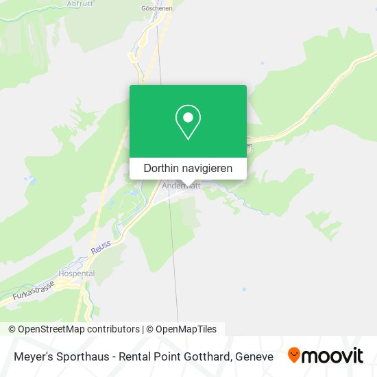 Meyer's Sporthaus - Rental Point Gotthard Karte