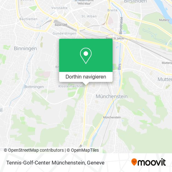 Tennis-Golf-Center Münchenstein Karte