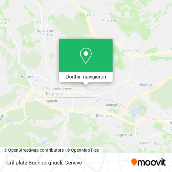 Grillplatz Buchberghüsli Karte
